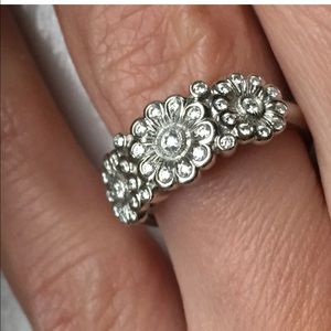 SOLD 18WG & diamond Tiffany Nature Rose ring 5.5